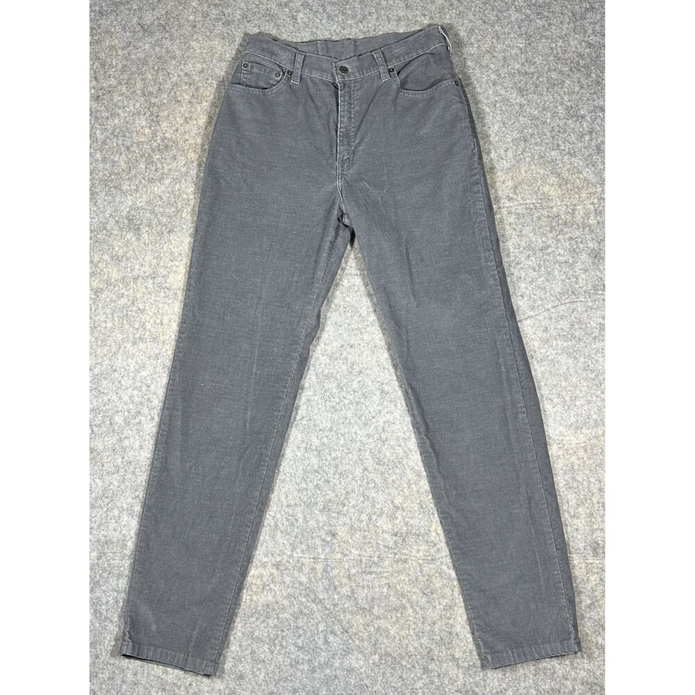 Vintage Levi’s 550 Corduroy Pants Women’s 8 Long Relaxed Fit Tapered Grey 2000